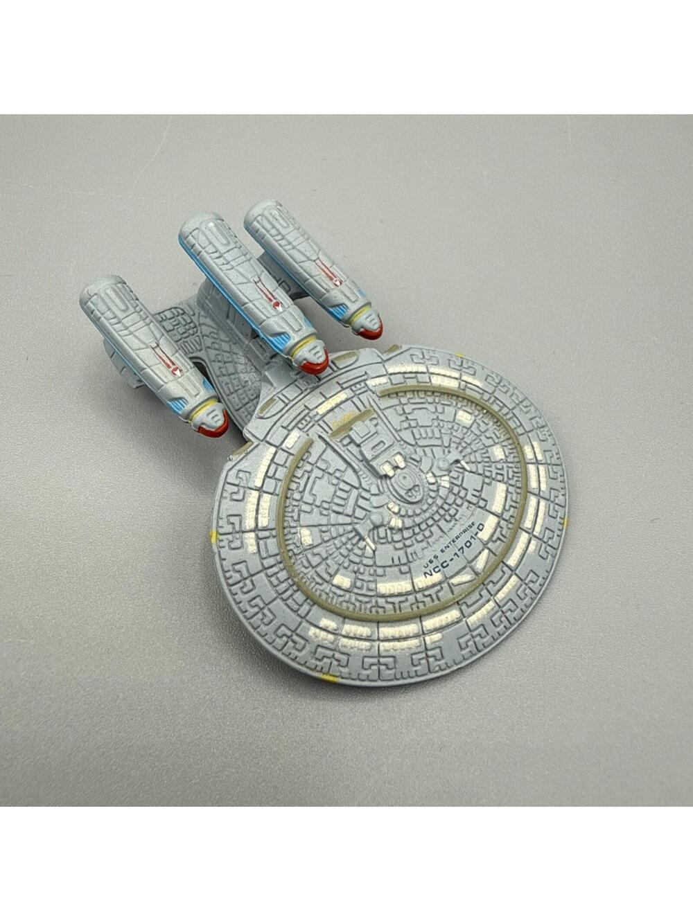 Star Trek Micro Machines USS Enterprise 1701-D TNG 3 Nacelles Space Ship